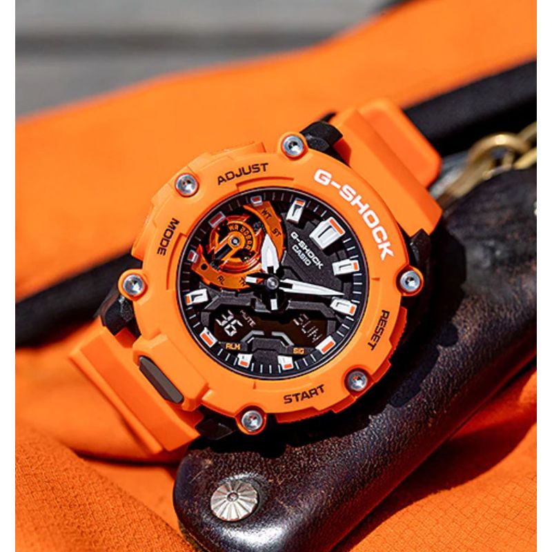 Casio g 2025 shock orange watch