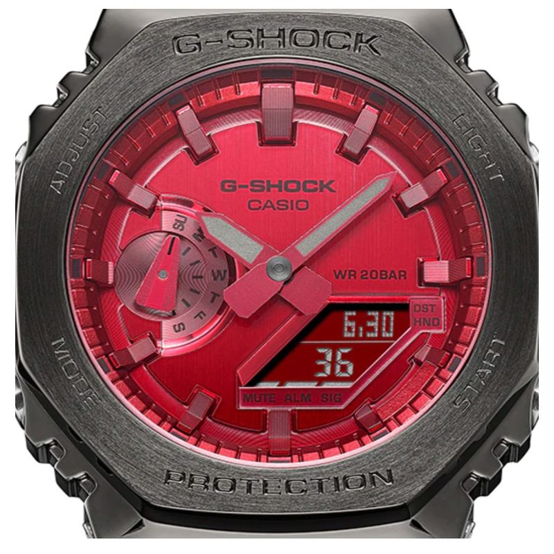 Casio g hotsell shock red black